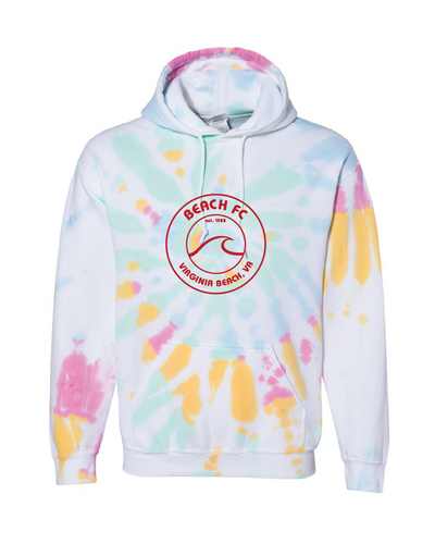 Blended Hooded Tie-Dyed Sweatshirt / Devine / Beach FC