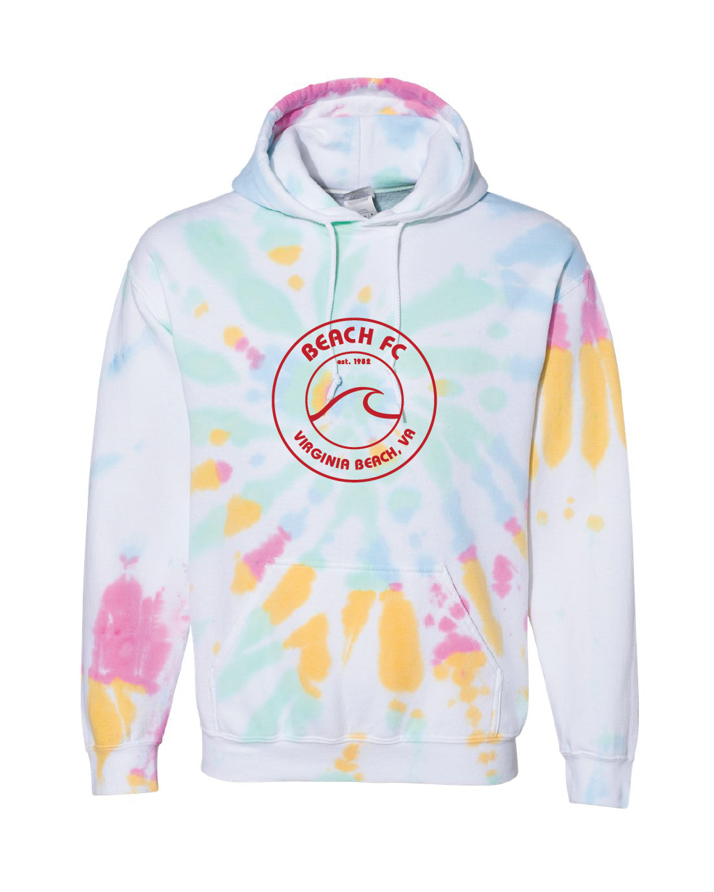 Blended Hooded Tie-Dyed Sweatshirt / Devine / Beach FC
