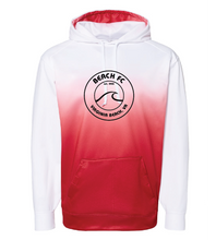 Load image into Gallery viewer, Ombre Hooded Sweatshirt / White &amp; Red / Beach FC