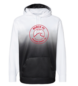 Ombre Hooded Sweatshirt / White & Black / Beach FC