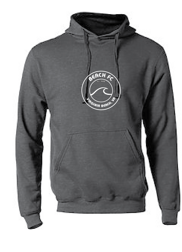 Fleece Pullover Hoodie / Charcoal / Beach FC