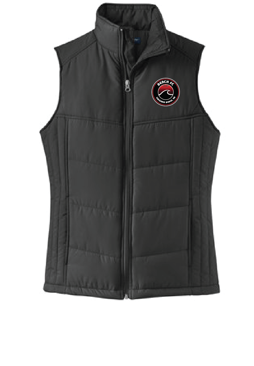 Ladies Puffer Vest / Black/ Beach FC