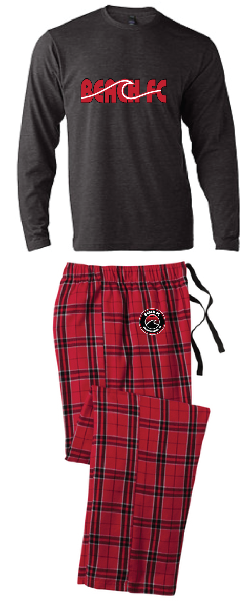 Flannel Pajamas / Red & Black Plaid / Beach FC