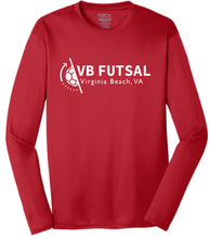 Load image into Gallery viewer, Long Sleeve Performance Tee / Red / VB Futsal