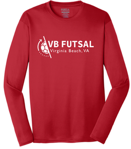 Long Sleeve Performance Tee / Red / VB Futsal