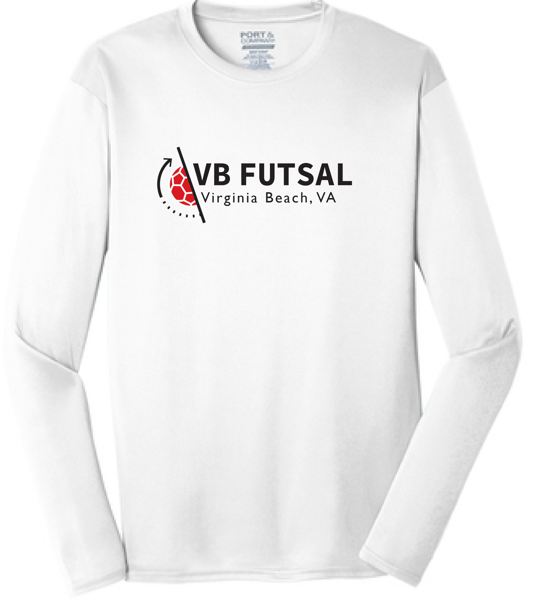 Long Sleeve Performance Tee (Youth & Adult ) / White / VB Futsal