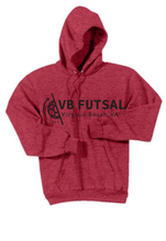 Load image into Gallery viewer, Fleece Pullover Hooded Sweatshirt (Youth &amp; Adult) / Red / VB FUTSAL