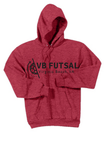 Fleece Pullover Hooded Sweatshirt (Youth & Adult) / Red / VB FUTSAL