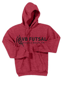 Fleece Pullover Hooded Sweatshirt (Youth & Adult) / Red / VB FUTSAL