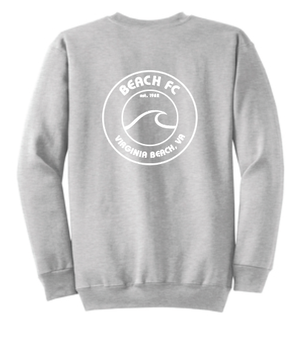 Fleece Crewneck Sweatshirt / Athletic Gray / Beach FC
