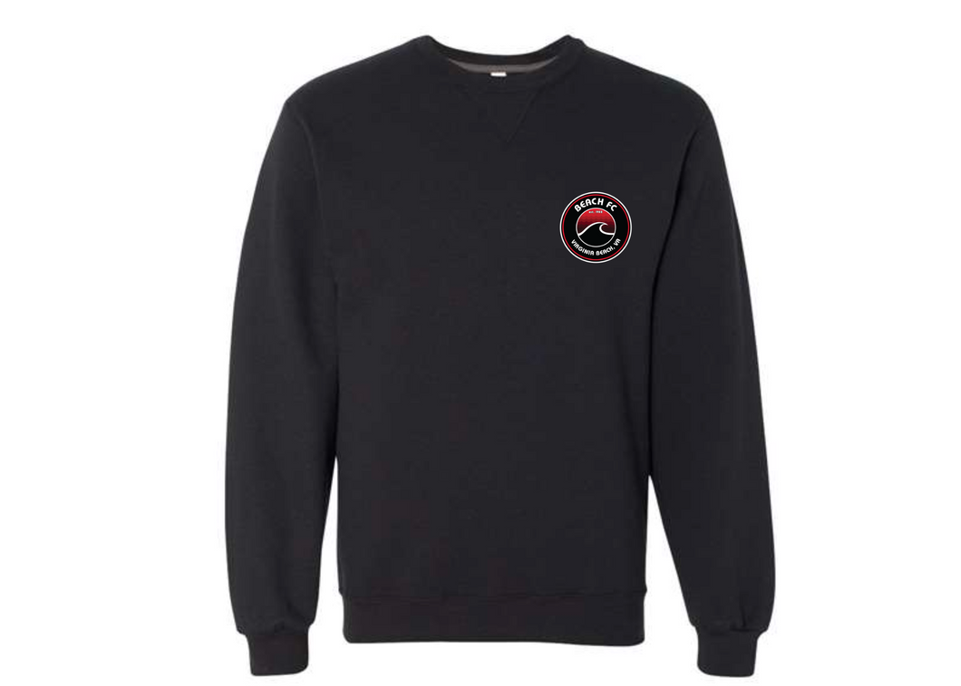 Fleece Crewneck Sweatshirt (Youth & Adult ) / Black / Beach FC