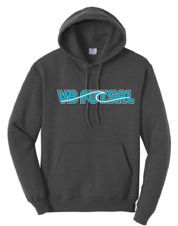 Core Fleece Pullover Hooded Sweatshirt / Dark Heather Grey / VB FUTSAL
