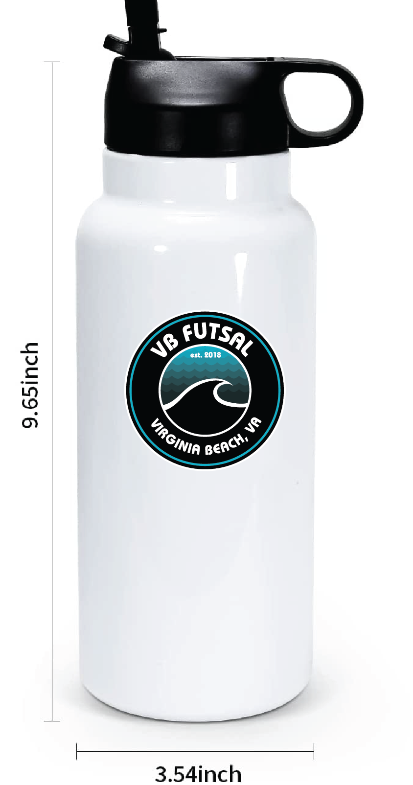 30oz Stainless Steel Water Bottle / VB FUTSAL