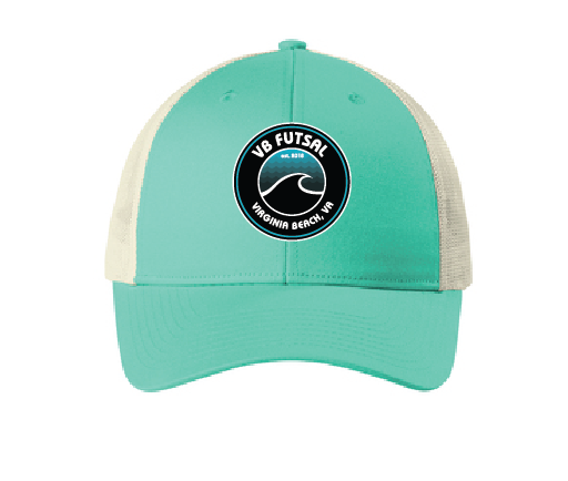 Low-Profile Snapback Trucker Cap / Bright Seafoam/ Ecru / VB FUTSAL